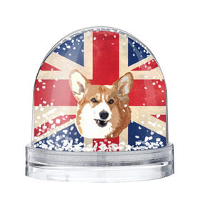 Снежный шар с принтом Королевский корги в Курске, Пластик | Изображение внутри шара печатается на глянцевой фотобумаге с двух сторон | англия | великобритания | вельш корги | корги | корги пемброк | королева | пемброк | собака | флаг