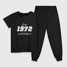Детская пижама хлопок с принтом limited edition 1972 в Курске, 100% хлопок |  брюки и футболка прямого кроя, без карманов, на брюках мягкая резинка на поясе и по низу штанин
 | Тематика изображения на принте: 1972 | день рождения | подарок | праздник