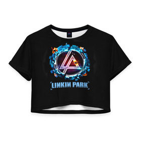 Женская футболка 3D укороченная с принтом Двигатель Linkin Park в Курске, 100% полиэстер | круглая горловина, длина футболки до линии талии, рукава с отворотами | Тематика изображения на принте: bennington | chester | linkin park | альтернативный метал | альтернативный рок | беннингтон | группа | линкин парк | музыкант | ню метал | певец | рок | рэп | рэп рок | честер | электроник рок