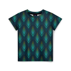 Детская футболка 3D с принтом Абстрактная птица в Курске, 100% гипоаллергенный полиэфир | прямой крой, круглый вырез горловины, длина до линии бедер, чуть спущенное плечо, ткань немного тянется | 2021 | abstraction | geometry | hexagon | neon | paints | stripes | texture | triangle | абстракция | брызги | брызги красок | геометрия | краски | линии | мода | модные | неон | неоновый | перья | полосы | птица | соты | текстура | цветные