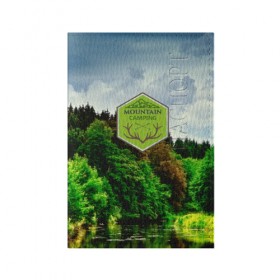 Обложка для паспорта матовая кожа с принтом Mountain Camping в Курске, натуральная матовая кожа | размер 19,3 х 13,7 см; прозрачные пластиковые крепления | Тематика изображения на принте: mountain | возвышение | возвышенность | гора | горка | горы | лес | природа | склон | туман | холм