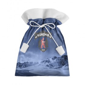 Подарочный 3D мешок с принтом Пеший турист в Курске, 100% полиэстер | Размер: 29*39 см | mountain | возвышение | возвышенность | гора | горка | горы | лес | природа | склон | туман | холм