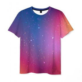 Мужская футболка 3D с принтом Космическая абстракция в Курске, 100% полиэфир | прямой крой, круглый вырез горловины, длина до линии бедер | pattern | абстракция | арт | вселенная | звезды | космос | узор