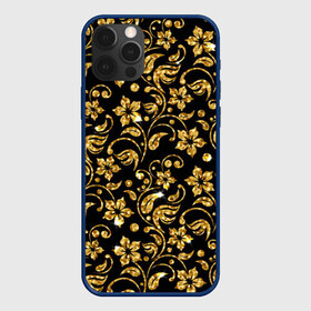 Чехол для iPhone 12 Pro Max с принтом Люкс в Курске, Силикон |  | diamond | flowers | gold | golden | блеск | богатство | бриллиант | злато | золото | орнамент | узор | цветы