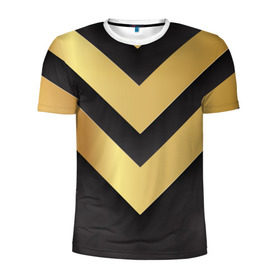 Мужская футболка 3D спортивная с принтом Golden arrows в Курске, 100% полиэстер с улучшенными характеристиками | приталенный силуэт, круглая горловина, широкие плечи, сужается к линии бедра | arrow | gold | golden | золотой | стрела | текстура