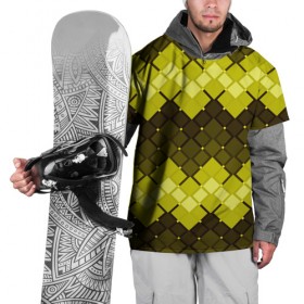 Накидка на куртку 3D с принтом Движение волн в Курске, 100% полиэстер |  | геометрия | квадрат | текстура