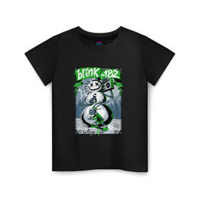 Детская футболка хлопок с принтом С Рождеством, Blink-182 в Курске, 100% хлопок | круглый вырез горловины, полуприлегающий силуэт, длина до линии бедер | 