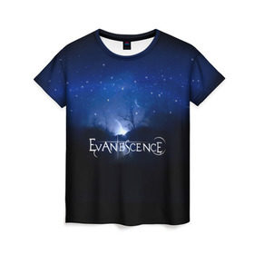Женская футболка 3D с принтом Evanescence звездное небо в Курске, 100% полиэфир ( синтетическое хлопкоподобное полотно) | прямой крой, круглый вырез горловины, длина до линии бедер | evanescence | альтернативный | готик | группа | джен маджура | исчезновение | метал | ню | рок | синий | тим маккорд | трой маклоухорн | уилл хант | хард | эванесенс | эми ли