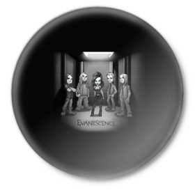 Значок с принтом Группа Evanescence в Курске,  металл | круглая форма, металлическая застежка в виде булавки | evanescence | альтернативный | готик | группа | джен маджура | исчезновение | метал | ню | рок | синий | тим маккорд | трой маклоухорн | уилл хант | хард | эванесенс | эми ли