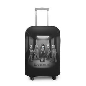 Чехол для чемодана 3D с принтом Группа Evanescence в Курске, 86% полиэфир, 14% спандекс | двустороннее нанесение принта, прорези для ручек и колес | evanescence | альтернативный | готик | группа | джен маджура | исчезновение | метал | ню | рок | синий | тим маккорд | трой маклоухорн | уилл хант | хард | эванесенс | эми ли