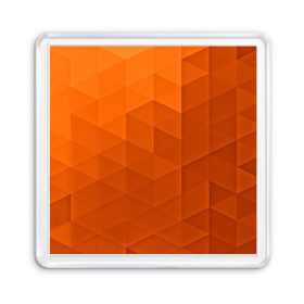 Магнит 55*55 с принтом Orange abstraction в Курске, Пластик | Размер: 65*65 мм; Размер печати: 55*55 мм | abstraction | geometry | polygon | абстракция | геометрия | грань | краски | кубик | кубики | линии | мозаика | полигоны | ребро | текстура | узор