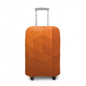 Чехол для чемодана 3D с принтом Orange abstraction в Курске, 86% полиэфир, 14% спандекс | двустороннее нанесение принта, прорези для ручек и колес | abstraction | geometry | polygon | абстракция | геометрия | грань | краски | кубик | кубики | линии | мозаика | полигоны | ребро | текстура | узор
