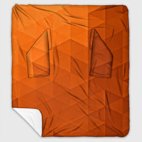 Плед с рукавами с принтом Orange abstraction в Курске, 100% полиэстер | Закругленные углы, все края обработаны. Ткань не мнется и не растягивается. Размер 170*145 | abstraction | geometry | polygon | абстракция | геометрия | грань | краски | кубик | кубики | линии | мозаика | полигоны | ребро | текстура | узор