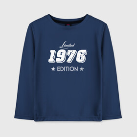 Детский лонгслив хлопок с принтом limited edition 1976 в Курске, 100% хлопок | круглый вырез горловины, полуприлегающий силуэт, длина до линии бедер | Тематика изображения на принте: 1976 | день рождения | подарок | праздник