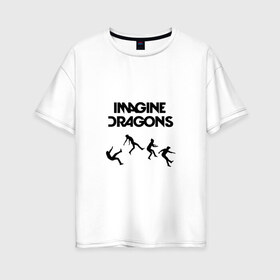 Женская футболка хлопок Oversize с принтом Imagine Dragons прыжок в Курске, 100% хлопок | свободный крой, круглый ворот, спущенный рукав, длина до линии бедер
 | dragons | imagine | альтернативный | американская | бэн макки | группа | драгонс | дэн платцман | дэн рейнольдс | имеджин | инди | индирок | рок | уэйн сермон