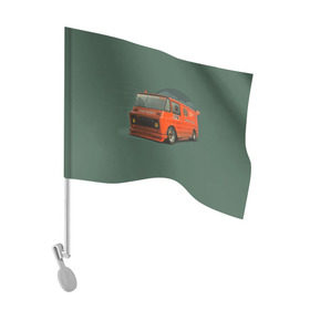 Флаг для автомобиля с принтом Jagermeister в Курске, 100% полиэстер | Размер: 30*21 см | polish car | zuk | егермейстер | егерь | жук | машина | польский авто | спорткар | тачка