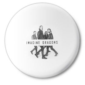 Значок с принтом Группа Imagine Dragons в Курске,  металл | круглая форма, металлическая застежка в виде булавки | dragons | imagine | альтернативный | американская | бэн макки | группа | драгонс | дэн платцман | дэн рейнольдс | имеджин | инди | индирок | поп | рок | уэйн сермон | электроник