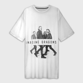 Платье-футболка 3D с принтом Группа Imagine Dragons в Курске,  |  | dragons | imagine | альтернативный | американская | бэн макки | группа | драгонс | дэн платцман | дэн рейнольдс | имеджин | инди | индирок | поп | рок | уэйн сермон | электроник