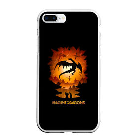 Чехол для iPhone 7Plus/8 Plus матовый с принтом Драконы Imagine Dragons в Курске, Силикон | Область печати: задняя сторона чехла, без боковых панелей | dragons | imagine | альтернативный | американская | бэн макки | группа | драгонс | дэн платцман | дэн рейнольдс | имеджин | инди | индирок | рок | уэйн сермон