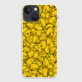 Чехол для iPhone 13 mini с принтом Бананы в Курске,  |  | Тематика изображения на принте: banana | vegan | банан | веган | желтый | паттерн | текстура | фрукт