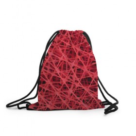 Рюкзак-мешок 3D с принтом Сетка в Курске, 100% полиэстер | плотность ткани — 200 г/м2, размер — 35 х 45 см; лямки — толстые шнурки, застежка на шнуровке, без карманов и подкладки | красный | модные | пластик | сети | сетка | текстура | цвет
