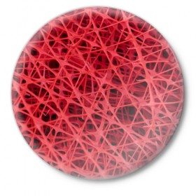 Значок с принтом Сетка в Курске,  металл | круглая форма, металлическая застежка в виде булавки | красный | модные | пластик | сети | сетка | текстура | цвет