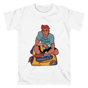 Мужская футболка хлопок с принтом Riverdale в Курске, 100% хлопок | прямой крой, круглый вырез горловины, длина до линии бедер, слегка спущенное плечо. | riverdale | ривердейл | ривердэйл