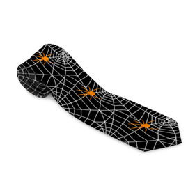 Галстук 3D с принтом Паутина в Курске, 100% полиэстер | Длина 148 см; Плотность 150-180 г/м2 | Тематика изображения на принте: gothic | halloween | spider | паук | паутина | хэллоуин
