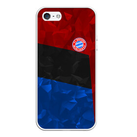 Чехол для iPhone 5/5S матовый с принтом FC Bayern 2018 Abstract colors в Курске, Силикон | Область печати: задняя сторона чехла, без боковых панелей | bayern | fc | абстракция | бавария | геометрия | спорт | футбольный клуб