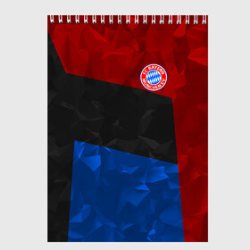 Скетчбук с принтом FC Bayern 2018 Abstract colors в Курске, 100% бумага
 | 48 листов, плотность листов — 100 г/м2, плотность картонной обложки — 250 г/м2. Листы скреплены сверху удобной пружинной спиралью | bayern | fc | абстракция | бавария | геометрия | спорт | футбольный клуб