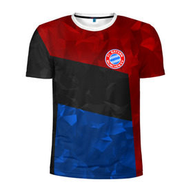 Мужская футболка 3D спортивная с принтом FC Bayern 2018 Abstract colors в Курске, 100% полиэстер с улучшенными характеристиками | приталенный силуэт, круглая горловина, широкие плечи, сужается к линии бедра | bayern | fc | абстракция | бавария | геометрия | спорт | футбольный клуб