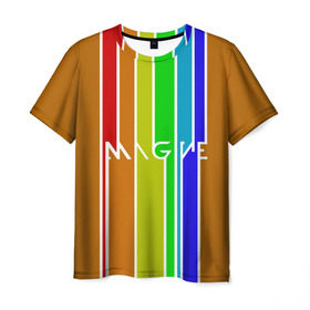 Мужская футболка 3D с принтом Imagine Dragons краска в Курске, 100% полиэфир | прямой крой, круглый вырез горловины, длина до линии бедер | альтернативный | американская | группа | драгонс | имеджин | инди | индирок | поп | рок | электроник
