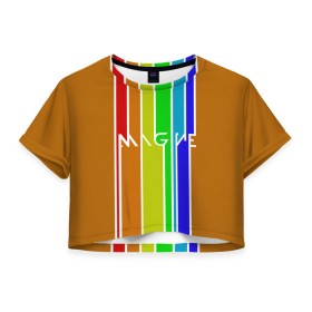 Женская футболка 3D укороченная с принтом Imagine Dragons краска в Курске, 100% полиэстер | круглая горловина, длина футболки до линии талии, рукава с отворотами | альтернативный | американская | группа | драгонс | имеджин | инди | индирок | поп | рок | электроник
