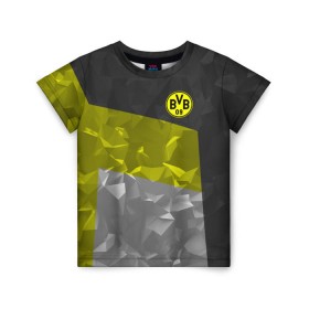 Детская футболка 3D с принтом Borussia Dortmund 2018 в Курске, 100% гипоаллергенный полиэфир | прямой крой, круглый вырез горловины, длина до линии бедер, чуть спущенное плечо, ткань немного тянется | боруссия | дортмунд