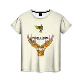 Женская футболка 3D с принтом Руки с птичкой Imagine Dragons в Курске, 100% полиэфир ( синтетическое хлопкоподобное полотно) | прямой крой, круглый вырез горловины, длина до линии бедер | альтернативный | американская | группа | драгонс | имеджин | инди | индирок | поп | рок | электроник