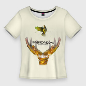 Женская футболка 3D Slim с принтом Руки с птичкой Imagine Dragons в Курске,  |  | альтернативный | американская | группа | драгонс | имеджин | инди | индирок | поп | рок | электроник