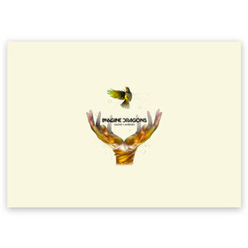 Поздравительная открытка с принтом Руки с птичкой Imagine Dragons в Курске, 100% бумага | плотность бумаги 280 г/м2, матовая, на обратной стороне линовка и место для марки
 | альтернативный | американская | группа | драгонс | имеджин | инди | индирок | поп | рок | электроник