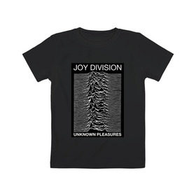 Детская футболка хлопок с принтом Joy Division в Курске, 100% хлопок | круглый вырез горловины, полуприлегающий силуэт, длина до линии бедер | Тематика изображения на принте: postpunk | unknown pleasures | бернард самнер | британская рок группа | джой дивижн | иэн кёртис | неизвестные удовольствия | питер хук | постпанк | стивен моррис