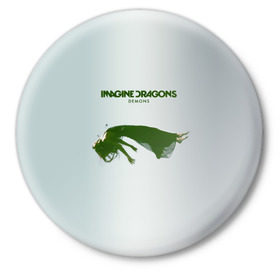 Значок с принтом Imagine Dragons Demons в Курске,  металл | круглая форма, металлическая застежка в виде булавки | альтернативный | американская | группа | драгонс | имеджин | инди | индирок | поп | рок | электроник