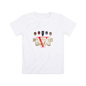 Детская футболка хлопок с принтом Hollywood Undead в Курске, 100% хлопок | круглый вырез горловины, полуприлегающий силуэт, длина до линии бедер | Тематика изображения на принте: music | андед | голливуд | музыка | холливуд | холливуд андид