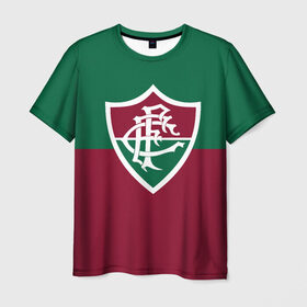 Мужская футболка 3D с принтом Fluminense(Бразилия) в Курске, 100% полиэфир | прямой крой, круглый вырез горловины, длина до линии бедер | Тематика изображения на принте: fluminense | football | footer | soccer | socker | бразилия | спорт | футбол | футбольный клуб
