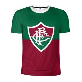 Мужская футболка 3D спортивная с принтом Fluminense(Бразилия) в Курске, 100% полиэстер с улучшенными характеристиками | приталенный силуэт, круглая горловина, широкие плечи, сужается к линии бедра | fluminense | football | footer | soccer | socker | бразилия | спорт | футбол | футбольный клуб