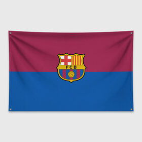 Флаг-баннер с принтом Barcelona в Курске, 100% полиэстер | размер 67 х 109 см, плотность ткани — 95 г/м2; по краям флага есть четыре люверса для крепления | barcelona | football | footer | soccer | socker | барселона | спорт | футбол | футбольный клуб