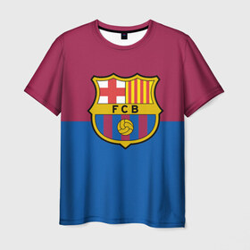 Мужская футболка 3D с принтом Barcelona в Курске, 100% полиэфир | прямой крой, круглый вырез горловины, длина до линии бедер | barcelona | football | footer | soccer | socker | барселона | спорт | футбол | футбольный клуб