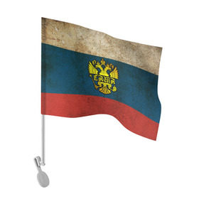 Флаг для автомобиля с принтом Саша в гербе, на флаге РФ в Курске, 100% полиэстер | Размер: 30*21 см | александр | александра | белый | держава | золото | имя | крылья | орел | патриот | патриотичный | россии | россия | саша | сашка | синий | скипетр | страна | триколор | флаг | шура | шурик