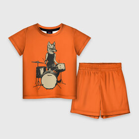 Детский костюм с шортами 3D с принтом Drums в Курске,  |  | барабанщик | барабаны | драммер | ударные