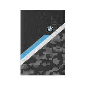 Обложка для паспорта матовая кожа с принтом BMW 2018 Black military в Курске, натуральная матовая кожа | размер 19,3 х 13,7 см; прозрачные пластиковые крепления | bmw | автомобиль | автомобильные | бмв | марка | машины | флаг