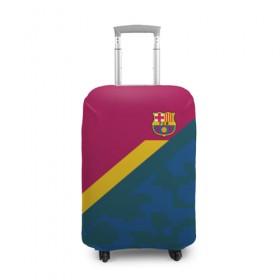 Чехол для чемодана 3D с принтом FC Barcelona 2018 Sport camo в Курске, 86% полиэфир, 14% спандекс | двустороннее нанесение принта, прорези для ручек и колес | 