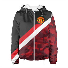 Женская куртка 3D с принтом Manchester United Sport Camo в Курске, ткань верха — 100% полиэстер, подклад — флис | прямой крой, подол и капюшон оформлены резинкой с фиксаторами, два кармана без застежек по бокам, один большой потайной карман на груди. Карман на груди застегивается на липучку | Тематика изображения на принте: emirates | fc | manchester united | абстракция | геометрия | зож | клуб | линии | манчестер юнайтед | модные | мяч | россии | спорт | спортивные | стиль | тренды | футбол | футбольный клуб | экстрим | эмблема