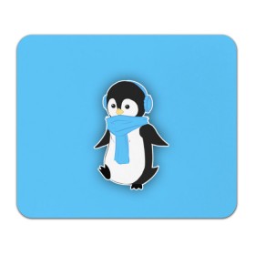 Коврик прямоугольный с принтом Penguin blue в Курске, натуральный каучук | размер 230 х 185 мм; запечатка лицевой стороны | blue | cartoon | penguin | милый | мультик | мультфильм | пингвин | рисунок
